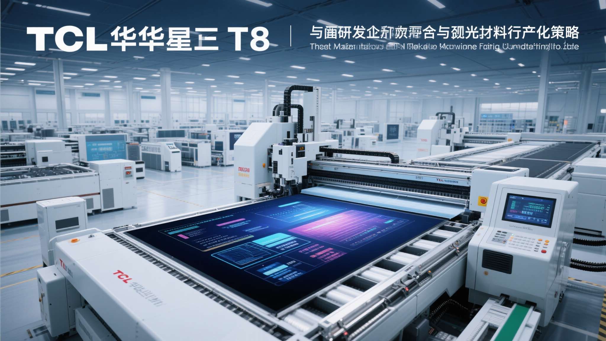 TCL华星在t8项目中采用了自主研发与国际合作并行的策略。一方面与国内材料企业深